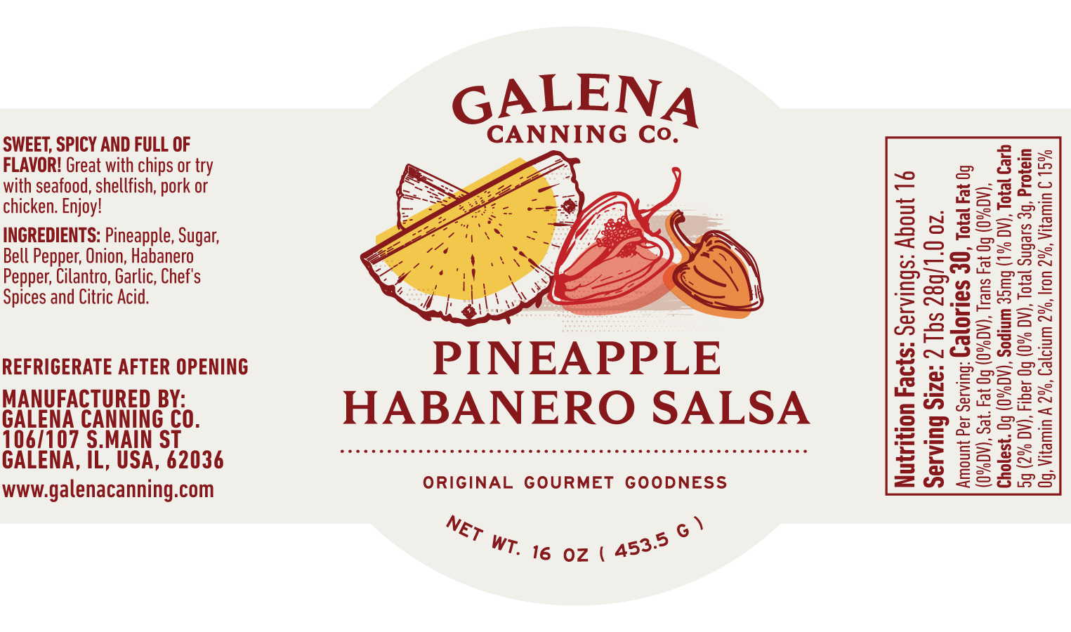 Pineapple Habanero Salsa 16oz