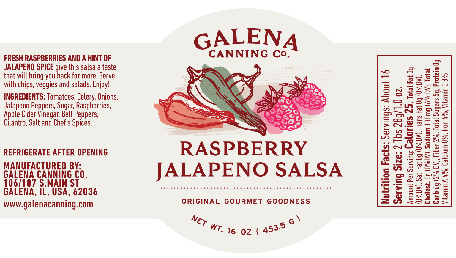 Raspberry Jalapeno Salsa 16oz