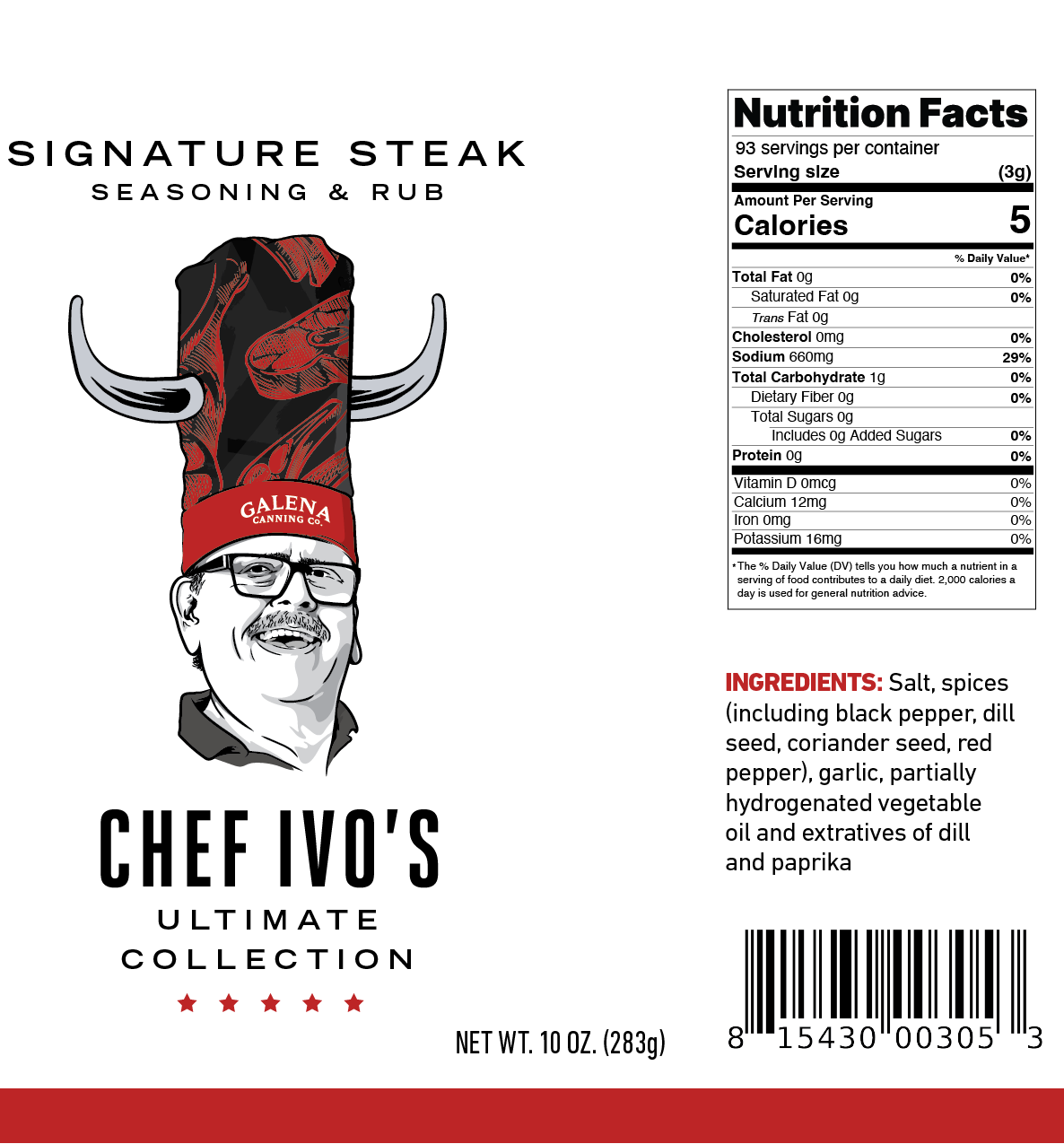 Chef Ivo's Ultimate Signature Steak Seasoning (Robust Ribeye Rub)